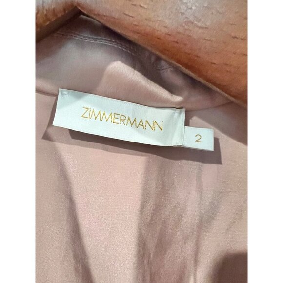 NEW ZIMMERMANN pale pink petal Silk Wrap Mini Dress Size 2/US 8/ M - Picture 6 of 12